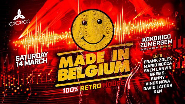 Flyer Made in Belgium 100% Retro at Kokorico